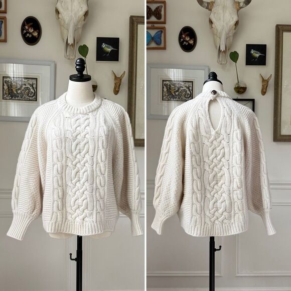 ba&sh Flim Sweater Ivory Soft Wool Blend $350 Size 1 S - Picture 1 of 10